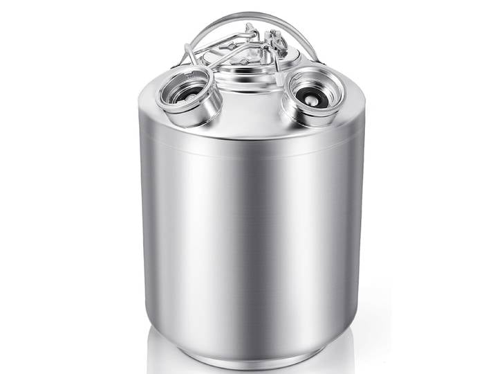 Kit de nettoyage de ligne de bière, fût de nettoyage de 10l, avec 2 lance, nettoyeur de ligne de bière pour le nettoyage de ligne de bière, Kit de nettoyage de ligne de fût de 2.5 gallons