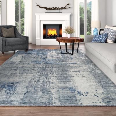 Dream Decor Rugs Gabriel Trekk Grey- Blue Area Rug