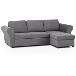 BOOOM Ecksofa mit Funktion Lasse Stoff Ash