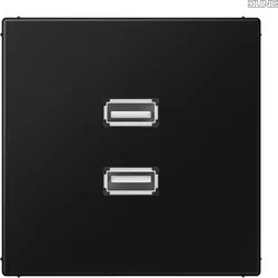 Jung MALS1153SW Einsatz 2xUSB schwarz