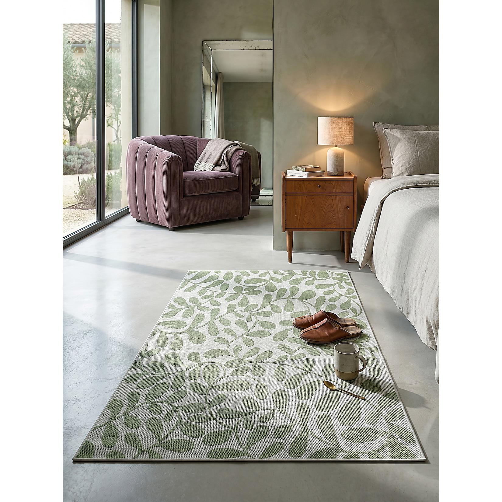 Läufer Flachgewebe Grün 80x150 cm - BORNO Kadima Design