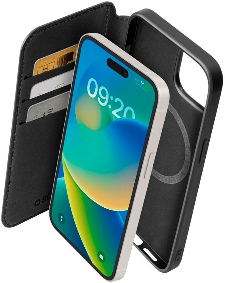 iPhone 15 SBS Wallet Mag Cover - MagSafe Kompatibel - Sort