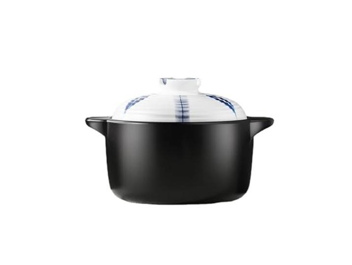 Keramik Schmortopf mit Deckel Japanischer Donabe Clay Pot Hochtemperaturbeständig, für Gasherd Induktion Elektroherd für Suppe Aufläufe(7.0L)