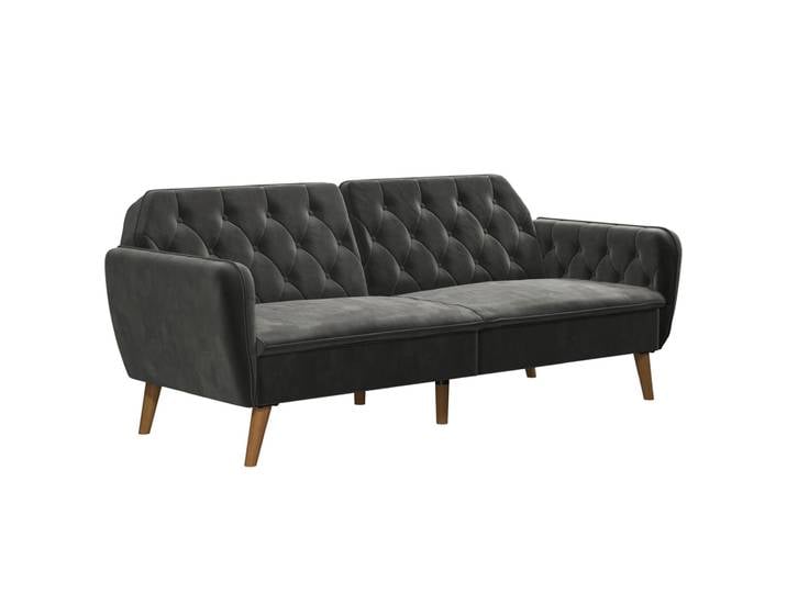 Schlafsofa TALLULAH Samt Grau