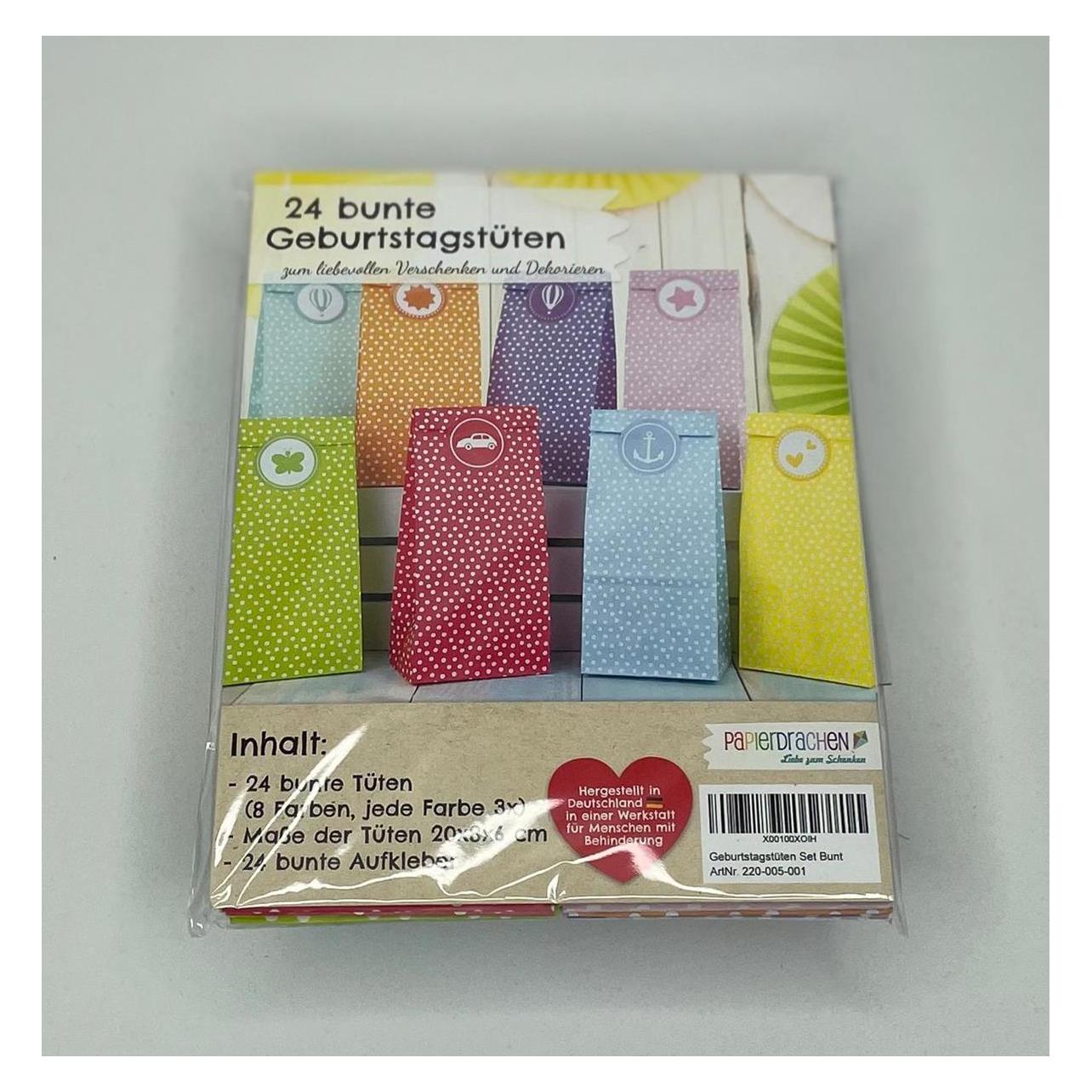 Papierdrachen 24 Partytüten (24x) (B220-005-001)