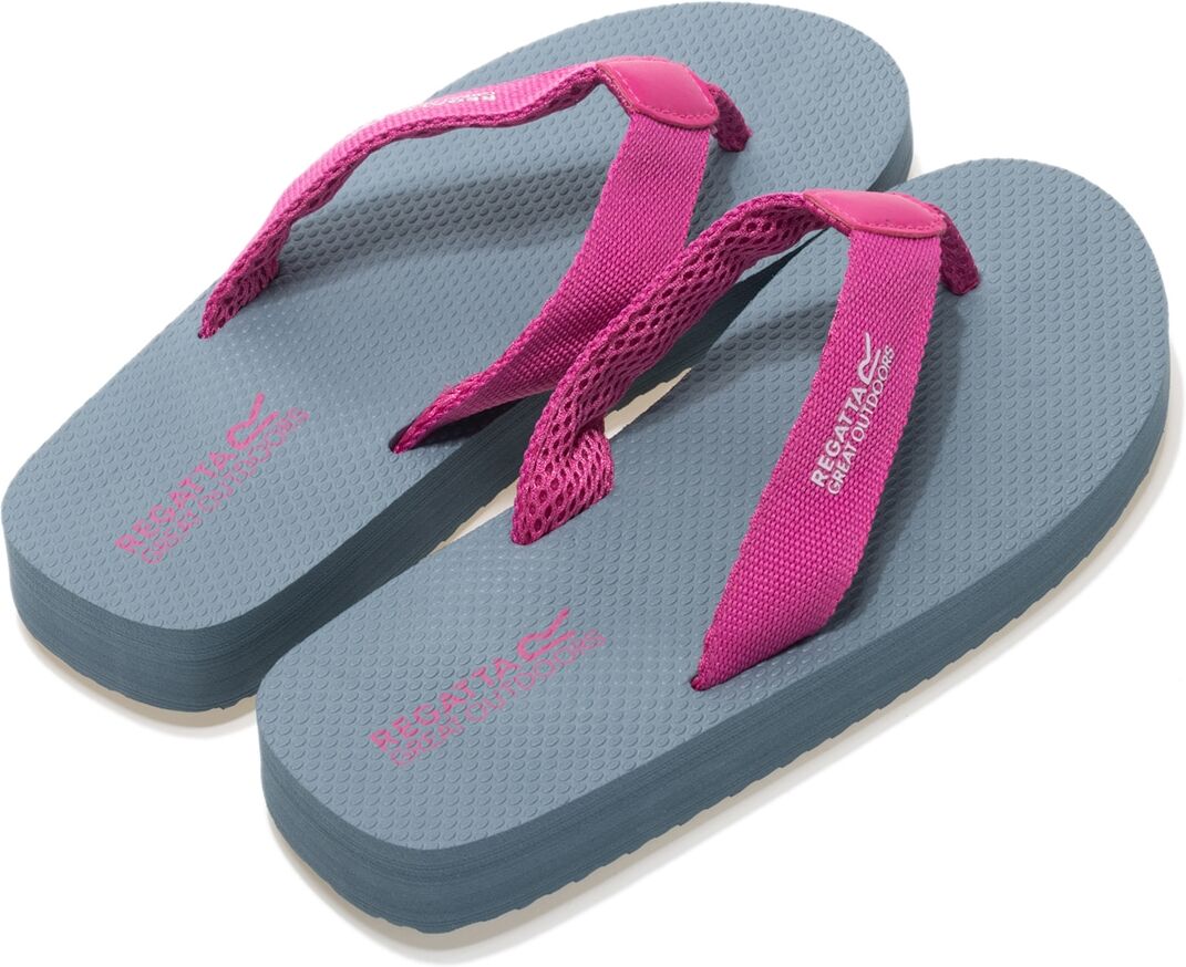 Sandale REGATTA "Catarina", Damen, Gr. 39, grau (grau, pink), Obermaterial: 100% Textilmaterial TEXMAT., Schuhe Sandale