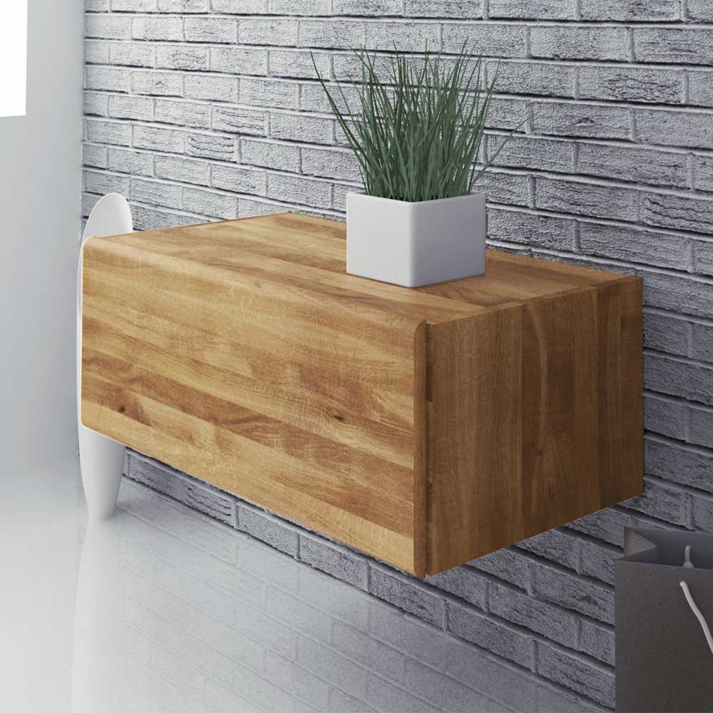 Pharao24.de Klappen Hängeschrank aus Wildeiche Massivholz 80 cm breit