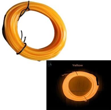 Uplifted Finds Car Interior LED Ambient Light Strip Cold Light Decorative Dashboard Lamp 5 M light Strip Only yellow