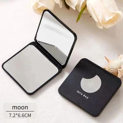 Uplift Picks Compact Double Sided Pocket Mirror Foldable Travel Makeup Cosmetic Mirror moon