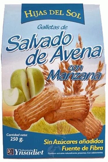 Ynsadiet Galletas De Salvado De Avena Con Manzana 250g