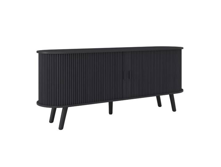 Sideboard Ennio Schwarz Echtholz/MDF