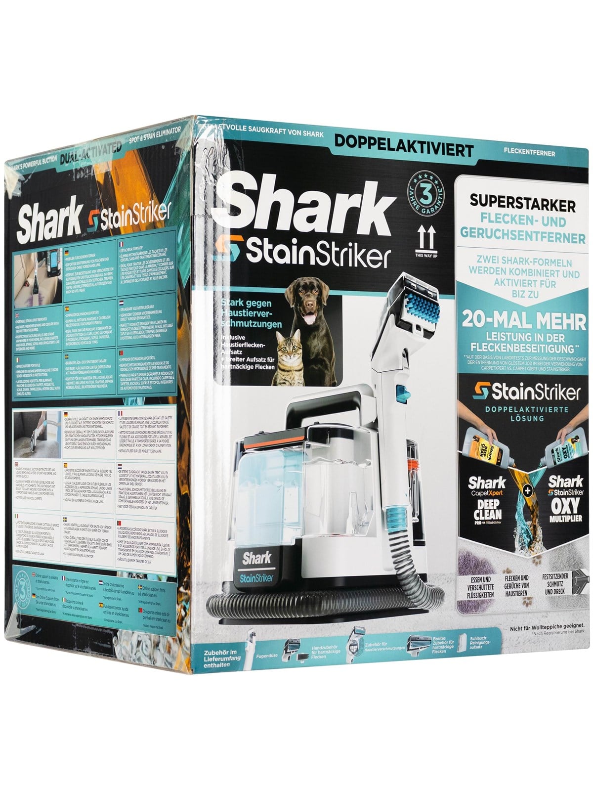 Shark Teppichwäscher StainStriker PX200EUT - carpet washer - portable - blue/white/black