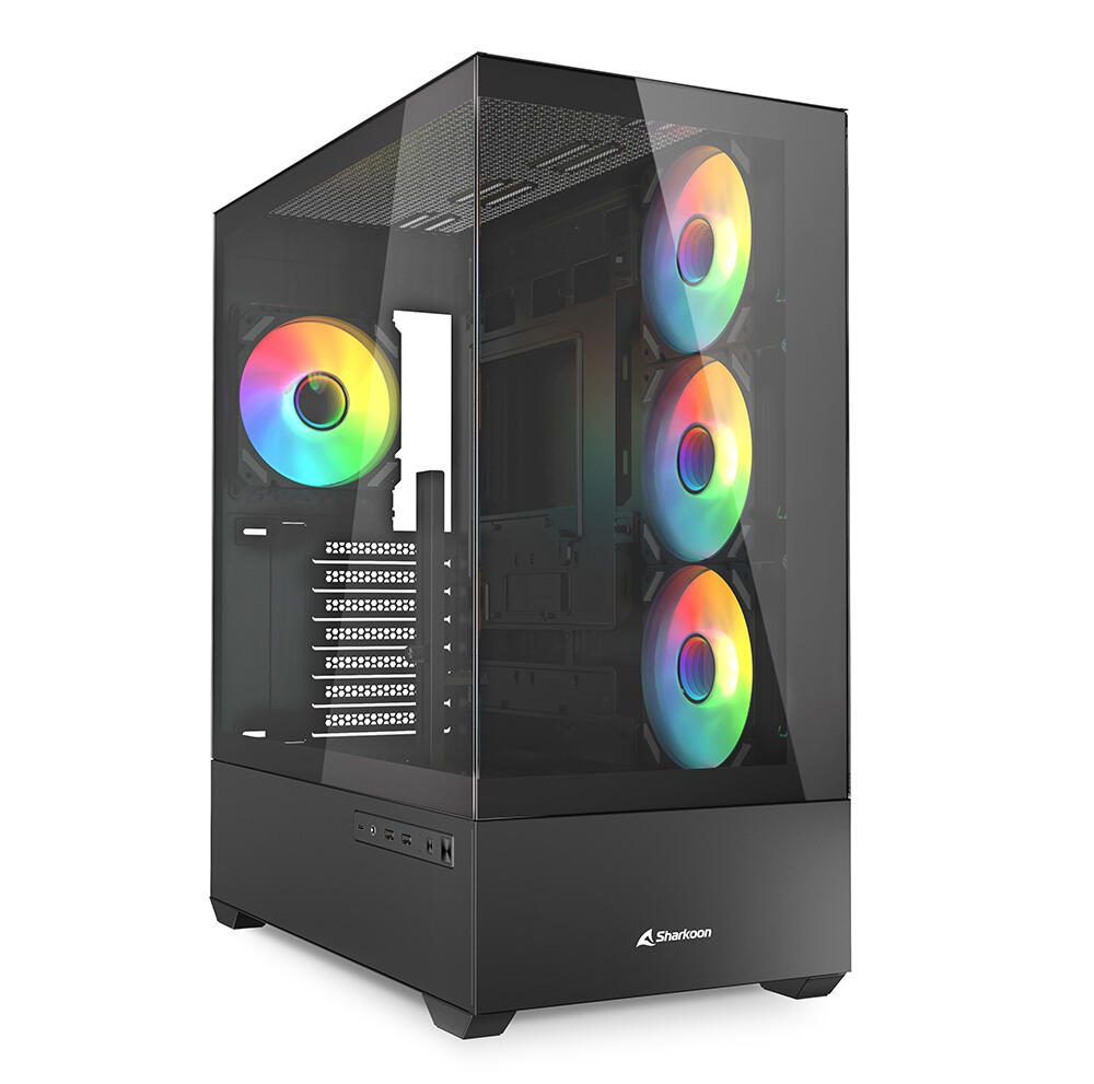 Sharkoon PC Gehäuse AK6 RGB Black ATX schwarz 4044951041695