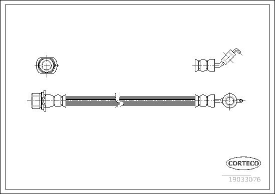 Corteco Bremsschlauch 19033076 Hinterachse Für Toyota