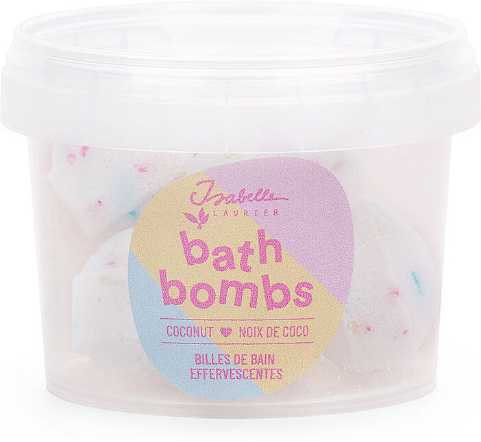 Isabelle Laurier 5 Billes De Bain Effervescentes Blanc Avec Paillettes Arc-En-Ciel Bain & Douche Soin Enfant