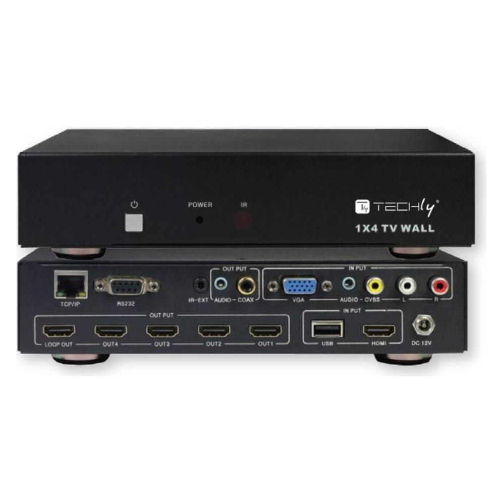 Techly HDMI Splitter 1x4 TV Wall (IDATA-HDMI-MX14)