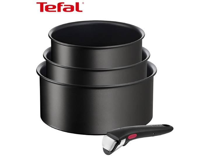 Kochset INGENIO UNLIMITED TEFAL 4 Stück aluminium Schwarz