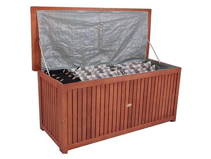 Hartholz Auflagenbox Akazie / 120x58x55cm