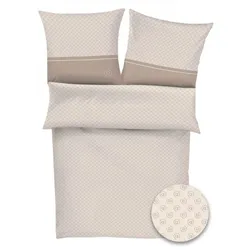 Bugatti Bettwäsche 135 x 200 cm Satin Beige Natur