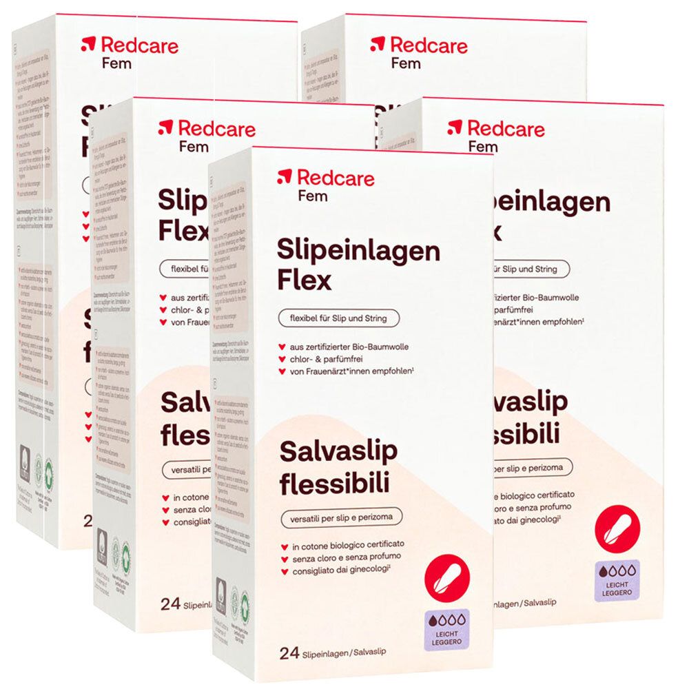 Redcare Slipeinlagen Flex Fünferpack 5x24 St Binden