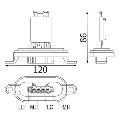 MAHLE Widerstand, Innenraumgebläse abr174000s für VW