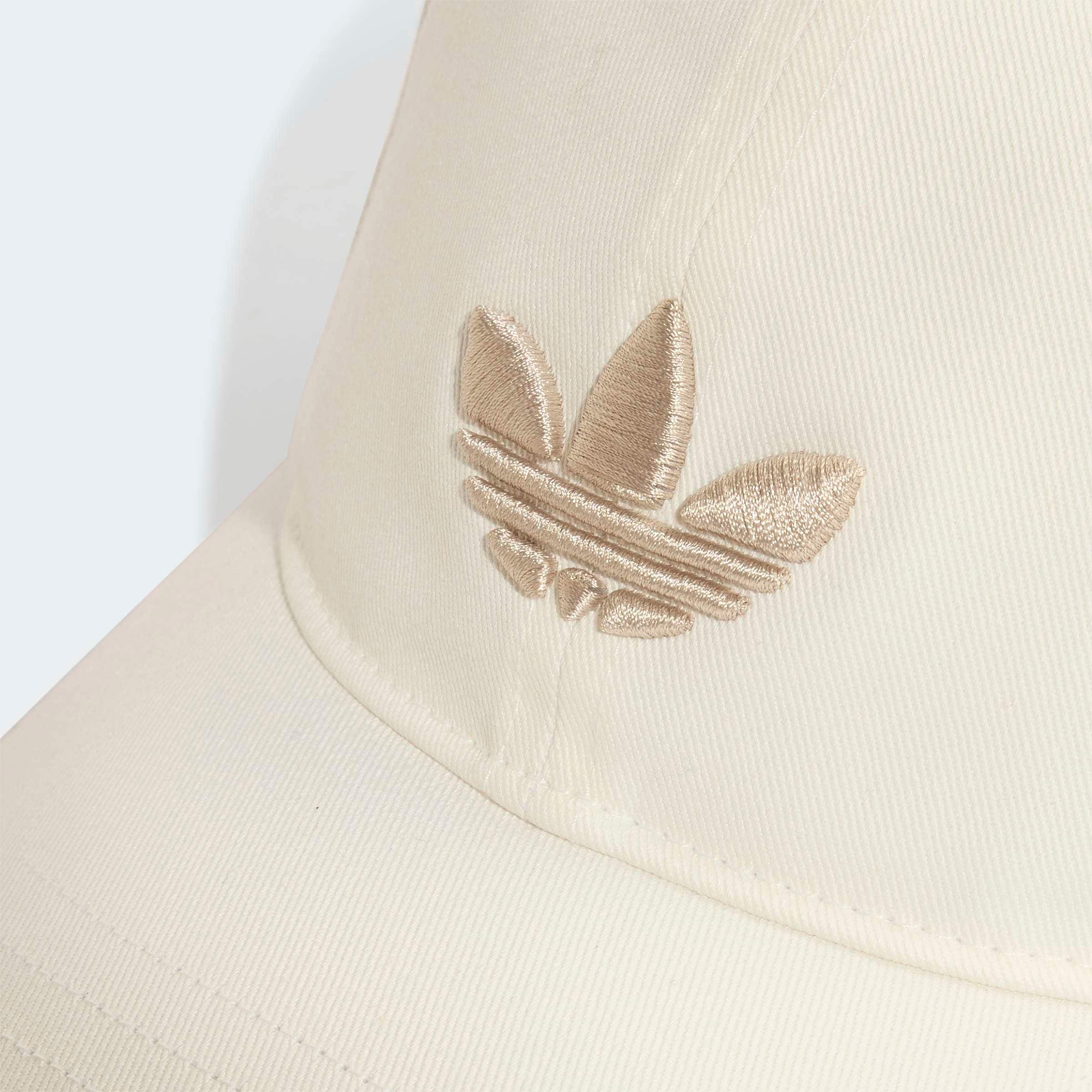 Baseball Cap ADIDAS ORIGINALS "ADICOLOR CLASSIC TREFOIL", Damen, cloud weiß, Obermaterial: 100% Baumwolle, Caps Baseball Cap, für Erwachsene, sportlicher Stil, aus Baumwolle