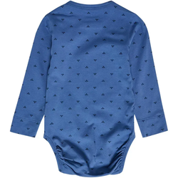 hummel hmlMINI Bee Print langarm Baby-Body 7379 - dutch blue 74