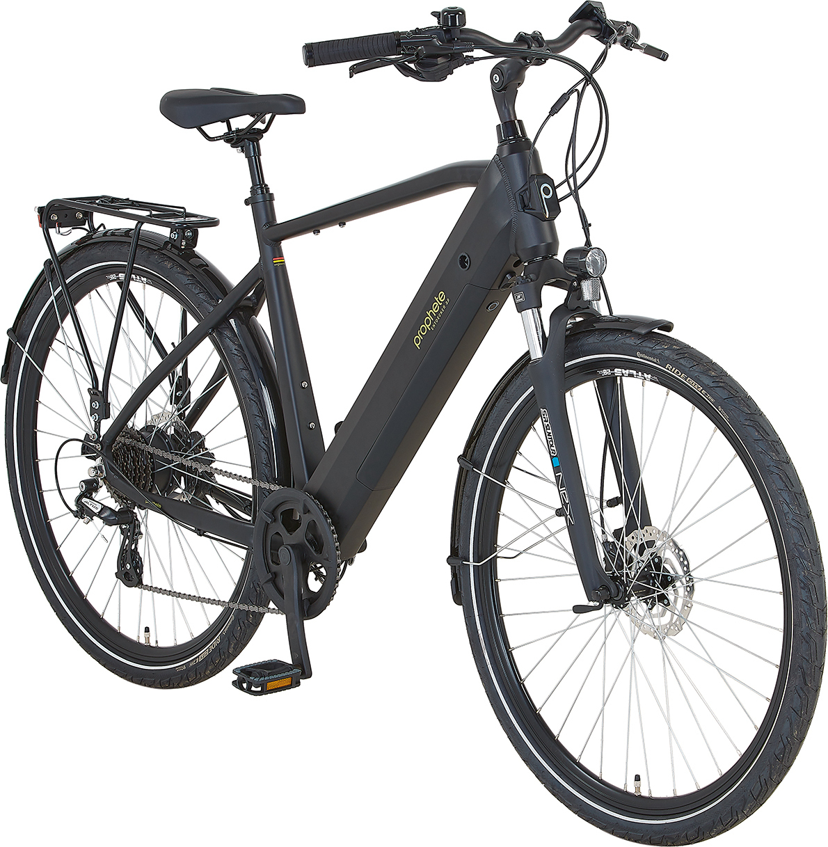 Prophete Entdecker 2.0 Trekking E-Bike 28 Zoll - 360 Wh - Integrierter Akku - Heckmotor - 8-Gang Kettenschaltung - HDY. Scheibenbremse - Rahmenhöhe 54 cm