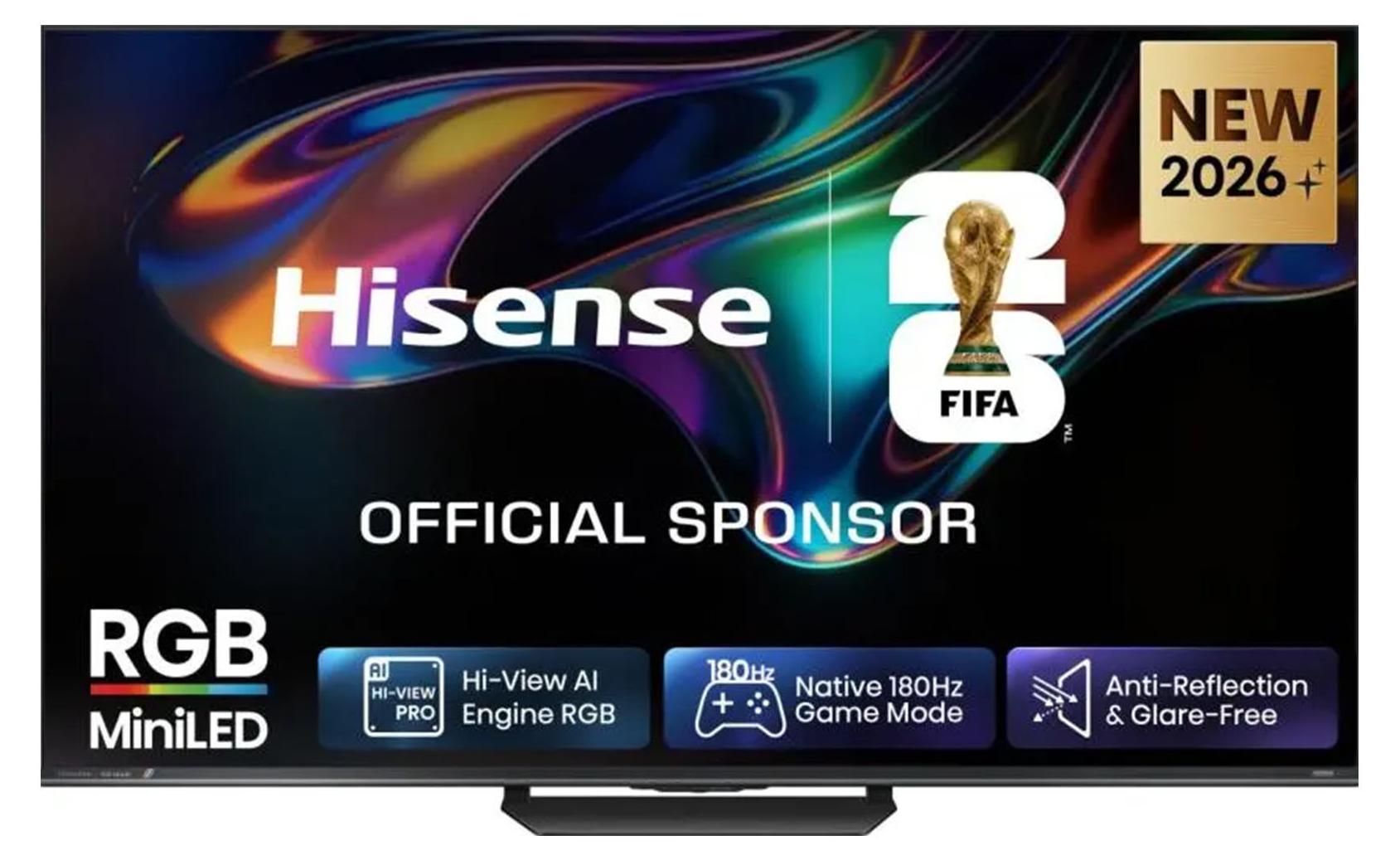 Hisense 75 '' UR8DS | RGB MiniLED Smart TV 4K 180 Hz, 190,5 cm (75"), 3840 x 2160 Pixel, RGB-Mini LED, Smart-TV, WLAN, Schwarz