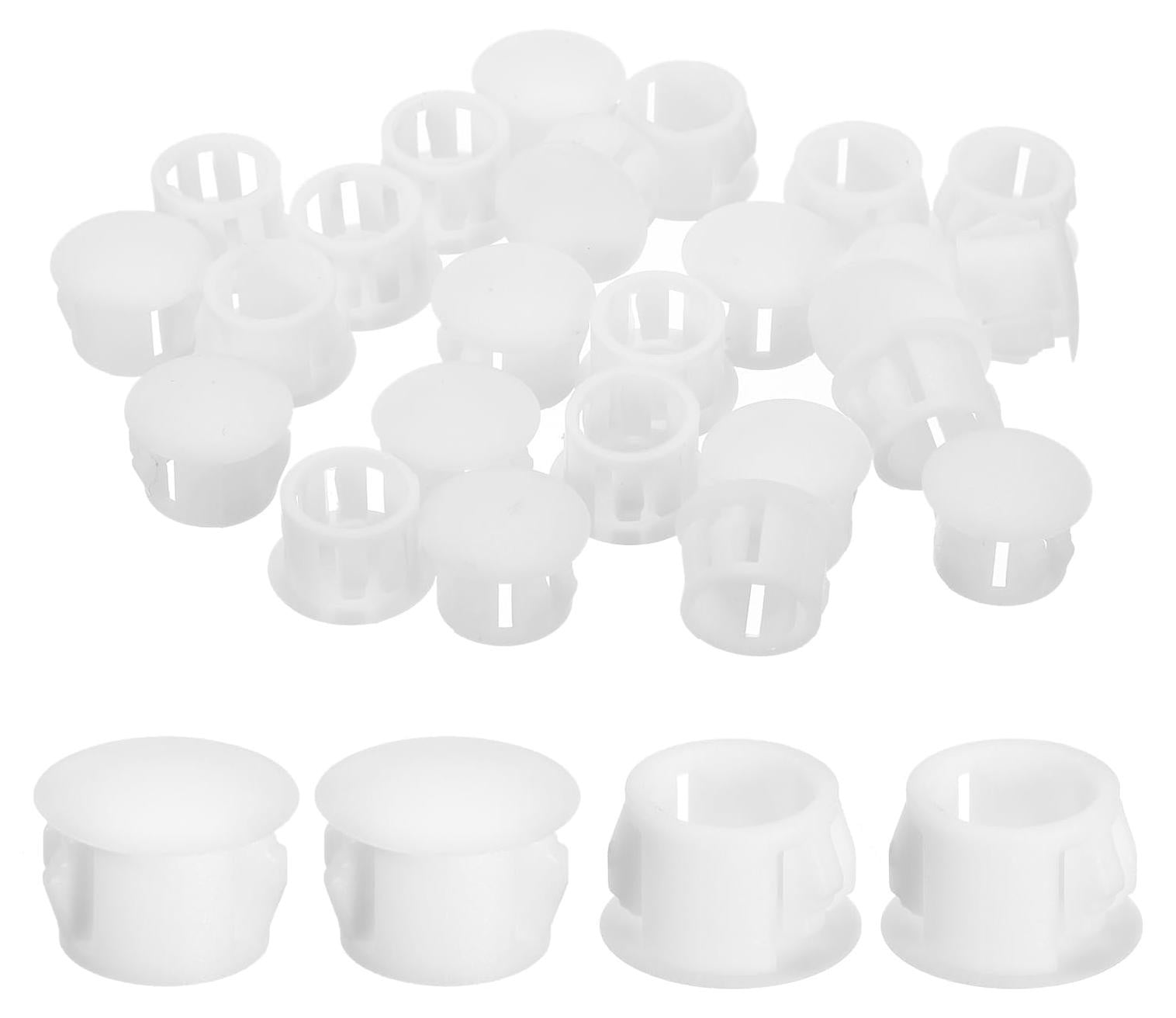 Selius 28 stuks nylon afdekkappen voor gaten, wit