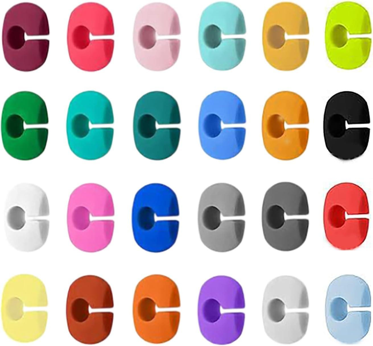 oCreon Set van 24 Kleurrijke Siliconen Drankmarkers voor Herbruikbaar Gebruik