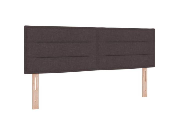 PROMOTION Tête de lit contemporain Design Lignes Marron Foncé 160 cm Tissu 90396 - BestMeuble