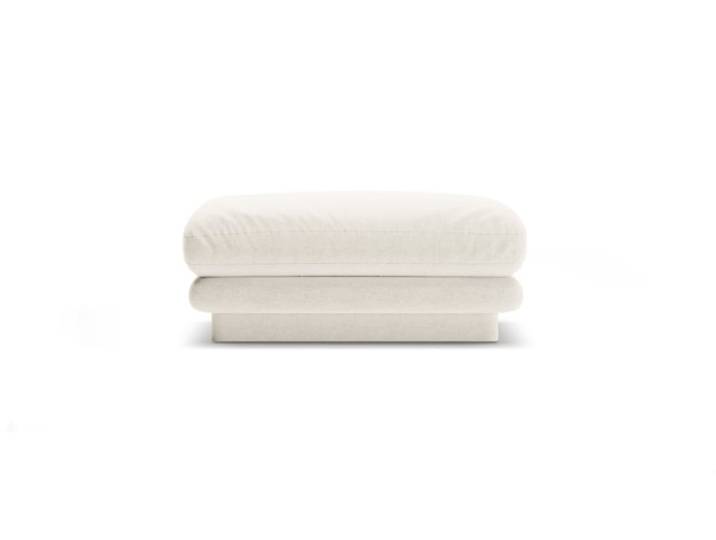 Pouf en tissu structurel ivoire
