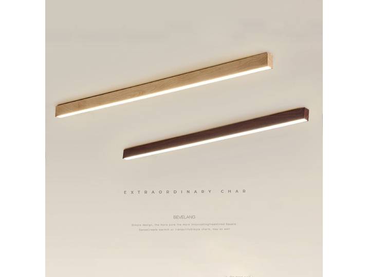Plafond moderne à LEDs lumières pour salon salle à manger longue bande en bois décor lampes entrée chambre allée vestiaire luminaire