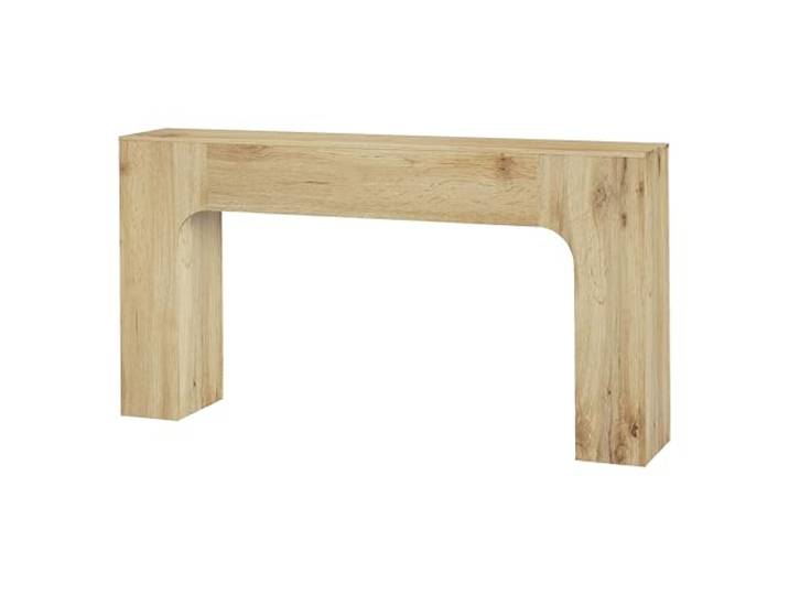 LuxFocus Schmaler Konsolentisch 160 cm Holz im Farmhouse-Stil Eichenfarbener Beistelltisch mit schmalem Design passt ideal für Wohnzimmer, Flur und verschiedene Wohnbereiche