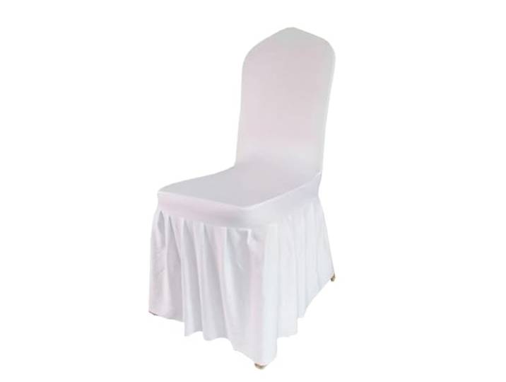 ZIHDKE Stuhlhussen 30 Stück Universal-Stretch-Polyester-Schonbezüge for Bankett, Esszimmer, Hochzeit, Party, Spandex-Stuhl-Sitzbezug(White about46cm)