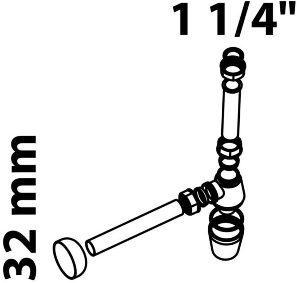 KIRCHHOFF KS Flaschensiphon Weiß, 1 1/4"x32 mm (98803048)