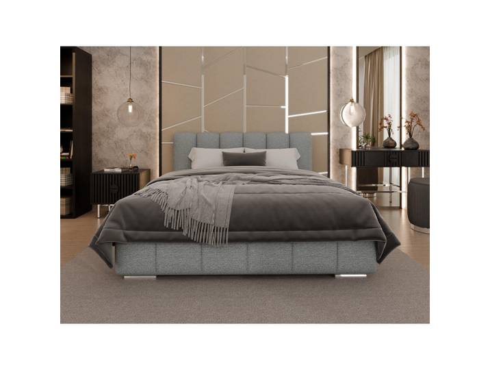 Homesy Polsterbett Zaira 160x200cm – Elegantes Polsterbett für modernen Wohnstil, Zonierte Multi-Taschen-Federkern (24cm), Blaugrau, Holz, Mode, 120x200 cm, Schlafzimmer, Betten, Polsterbetten