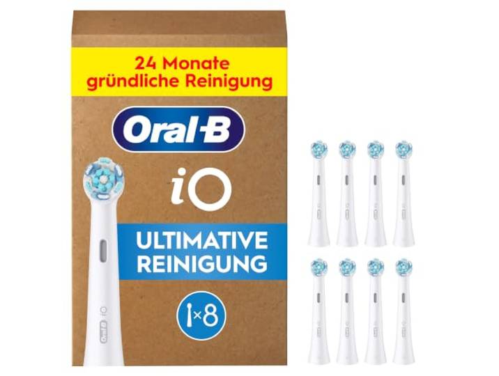 Oral-B iO Aufsteckbürsten Ultimative Reinigung, Weiß, 8 Stück