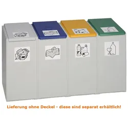 VAR Kunststoffcontainer 4-fach 40 L Mülltrennsystem mehrfach ausgezeichnetes Abfall- & Wertstoff-Sammelsystem