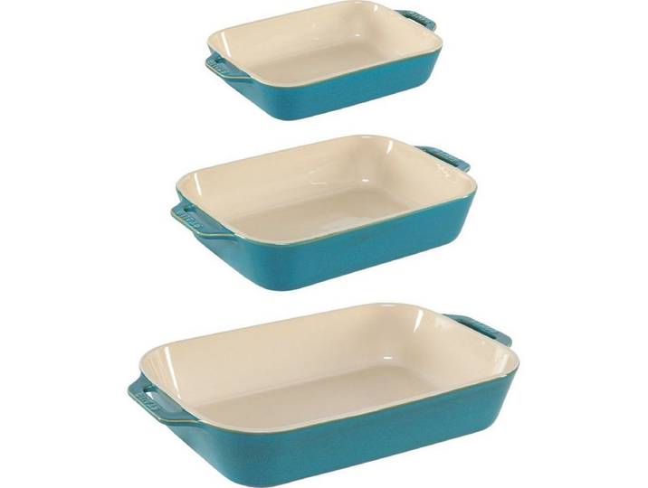 Staub Auflaufform Ofenformenset 3-tlg. Keramik, Keramik