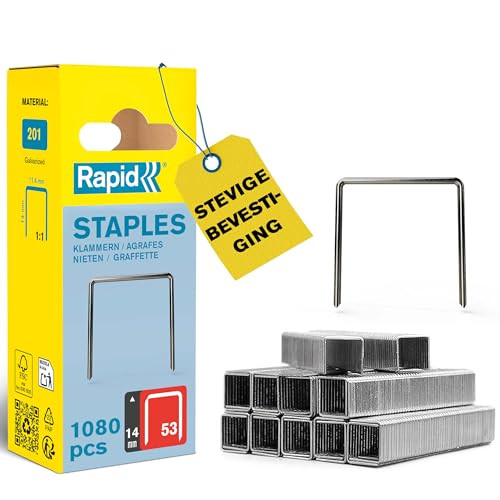 Rapid fijndraadnieten No. 53, 14 mm, 1.080 stuks