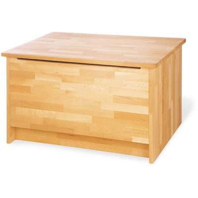 Truhe PINOLINO "Buche, geölt", braun (buche), Truhen, Kinder, B/H/T: 80cm x 48cm x 55cm, Massivholz, mit Klappendämpfer; Made in Europe, B:80cm H:48cm T:55cm