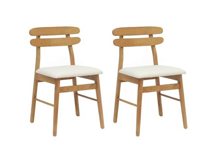 KGHERMDF Esszimmerstuhl 2er Set Massivholz Gummiholz Natur Vintage Design, Lackiertes Finish, Sitzkissen, Stabiler Rahmen, Vielseitig für Esszimmer und Büro