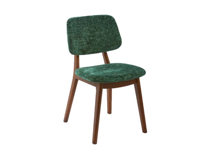 Massiver Design Esszimmerstuhl „Happy Days“ Esche Chenille Grün Pols Potten