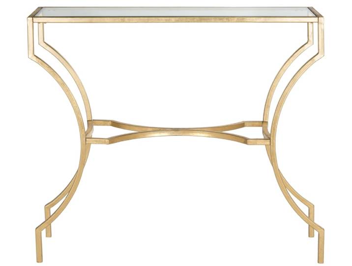 Console en fer/verre, or