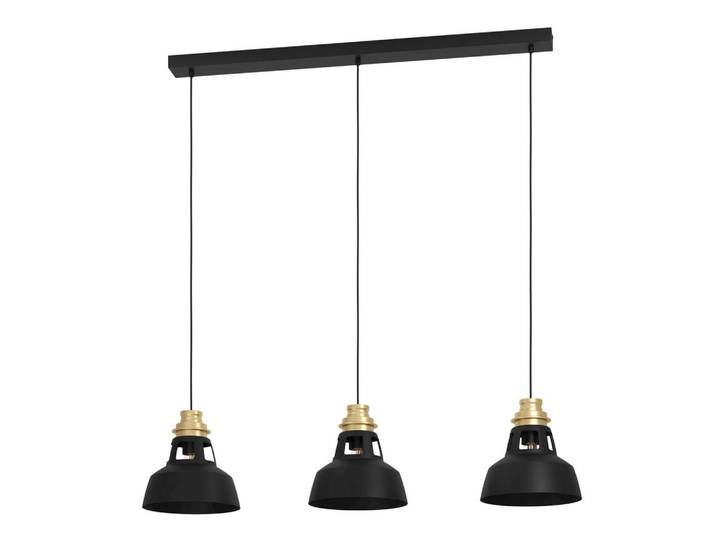 Eglo Hängeleuchte, Schwarz, Goldfarben, Metall, länglich, 24x150x107 cm, Lampen & Leuchten, Innenbeleuchtung, Hängelampen, Pendelleuchte