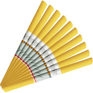 Werola Krepppapier Aquarola Feinkrepp, gelb, 50 x 250cm, 32 g/m², 10 Rollen