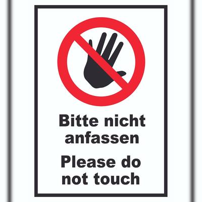 HB-Druck Bitte nicht anfassen Schild Do not touch A1 (594x841mm)