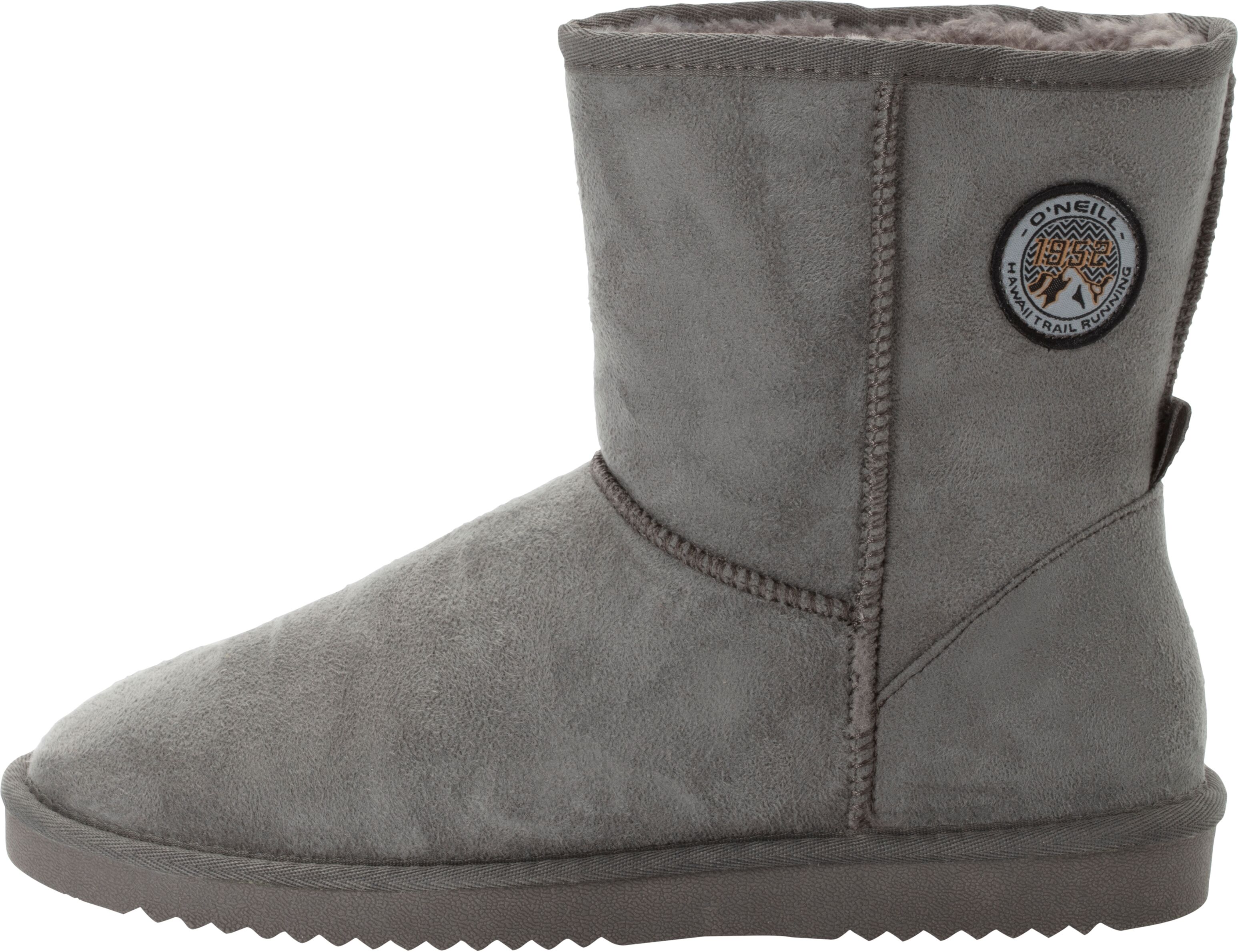 Schlupfboots O'NEILL "BESIANA WOMEN HIGH", Damen, Gr. 37, grau (monument), Synthetik, Schuhe Schlupfboots, gefütterte Winterboots, Snowboots, Winterschuhe monument 37